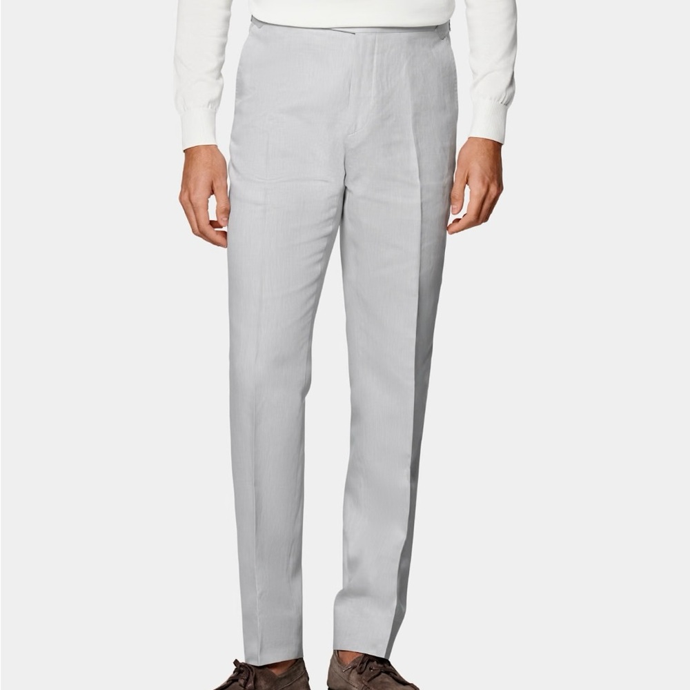 Suit Supply Light Gray Slim Pants